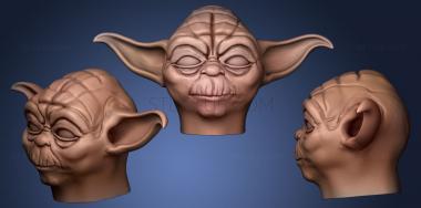 3D model Star Wars Yoda head (STL)