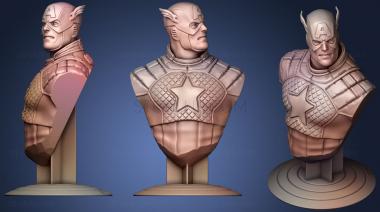 3D model Captain America Bust (Fan Art) (STL)