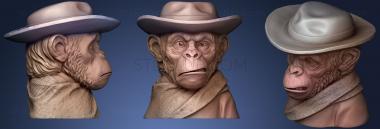 3D model Chimpanzee 3D Miniature (STL)