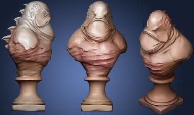 3D model Deep One Bust Sculpture Cthulhu (STL)