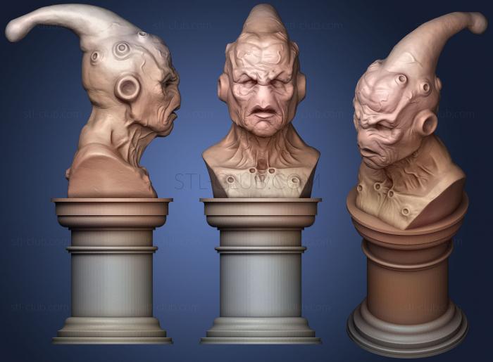 3D модель Интерпретация Majin Buu Скульптурный Бюст (STL)