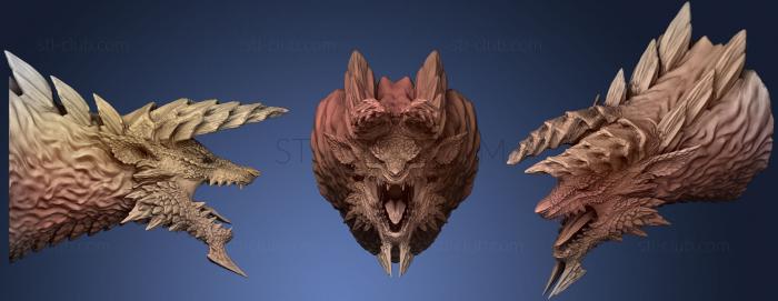 3D model Mhw  Zinogre Head (Hd) [Need Help! (STL)