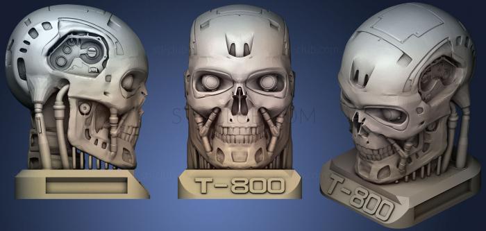 T800 Гладкий терминатор Endoskull P с основанием