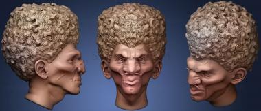 3D model African Male Head High Poly Printable (STL)