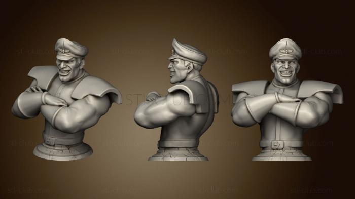 3D model Bison bust from Street Fighter (STL)