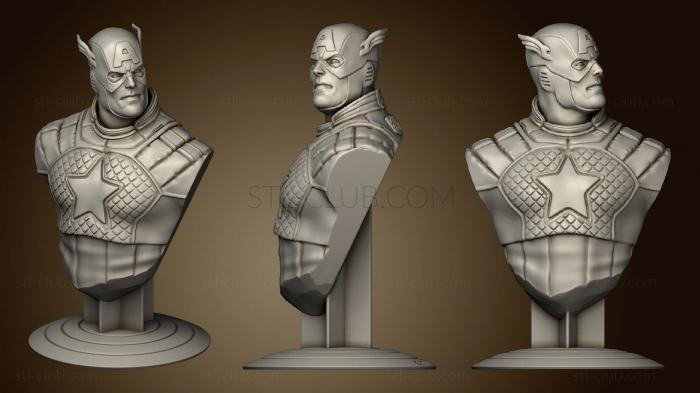 3D model Captain America Bust (STL)