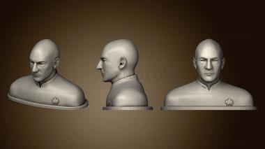 3D model Captain Jean Luc Picard Bust Star Trek (STL)