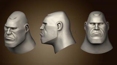 3D model Cartoon Male Head Basemesh (STL)