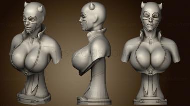 3D мадэль Бюст Женщины-кошки 3 (STL)