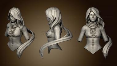 3D model Female Demon Hunter Bust (STL)