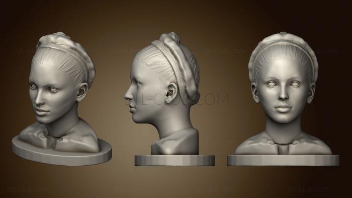 3D model Frida y base bust (STL)