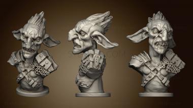 3D model Goblin Warrior Bust (STL)