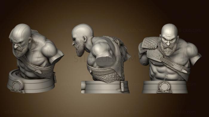 Kratos God of War Bust Fan Art