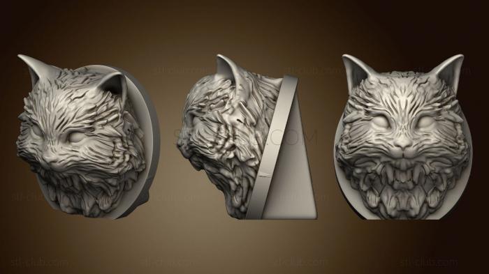 3D мадэль Длинноволосый Кошачий Бюст (STL)