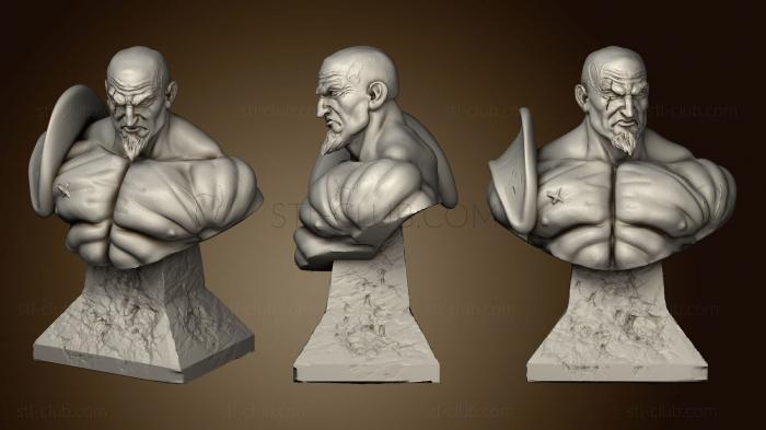 3D model Merged kratos bust (STL)