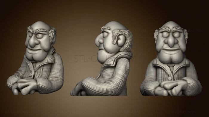 3D model Muppets Statler Grandpa bust (STL)
