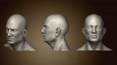 3D мадэль  Старая Мужская Голова (STL)
