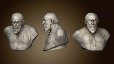3D model Oldman bust (STL)