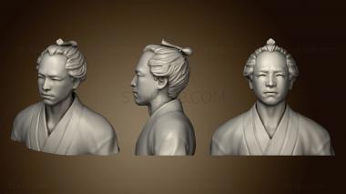 3D model Portrait of japanesse man in kimono (STL)