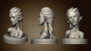 3D модель Куинн Сирена Бюст Куклы Эклипс (STL)
