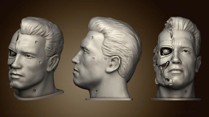 3D мадэль Голова Высокого разрешения T800 101 (T2) (STL)