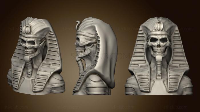 3D model Undead Pharaoh Flower Pot bust (STL)