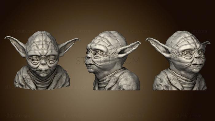 Yoda bust cleaned and simplified