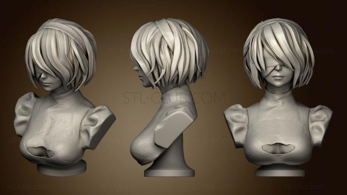 3D мадэль 2B Бюст девушки (STL)