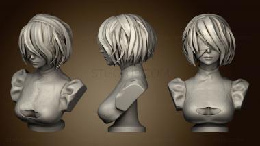 3D model 2B Bust of girl (STL)