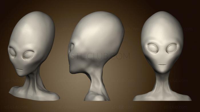 3D model Alien Bust (STL)