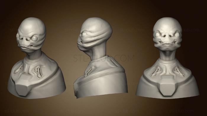 3D мадэль Голова Инопланетянина 2 (STL)