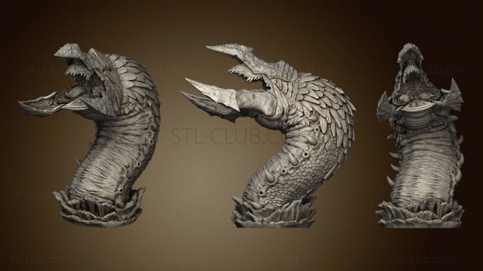 3D model Ancient Worm Head (STL)