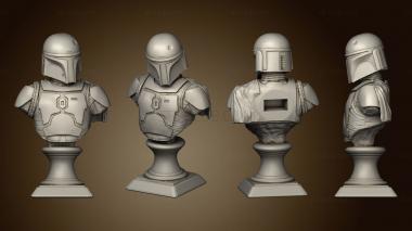 3D model Bobba Fett Bust (STL)