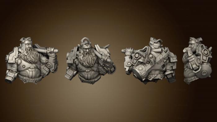 Dwarf Miner Bust