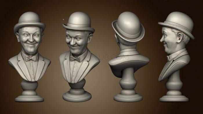GE Laurel and Hardy Busts Figurines Static