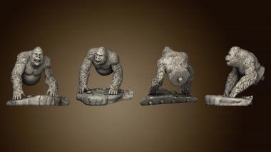 3D model Gorilla Splitted Base with Hands (STL)