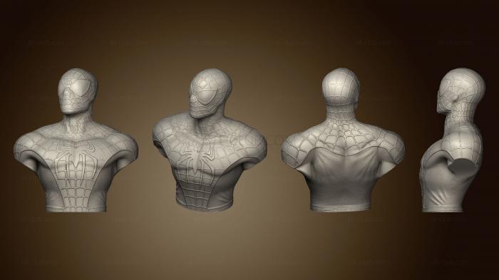 3D model Hero Chess Spiderman Bust No Base (STL)