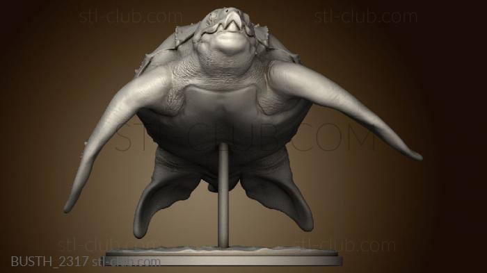 3D model Animal Leatherback Sea Turtle leatherback swim (STL)