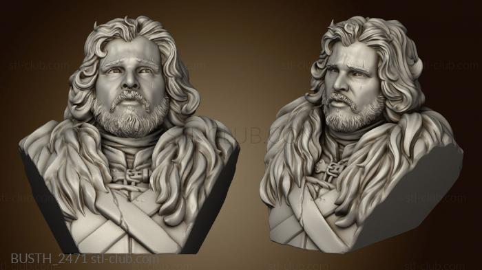 3D model Bust Jon Snow Night Watch Edition (STL)