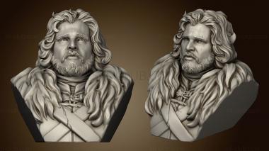 3D model Bust Jon Snow Night Watch Edition (STL)