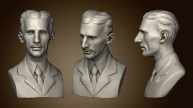 3D model Bust Nikola Tesla (STL)