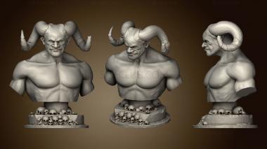 3D model buste demon feat Cyril Abyss Corne (STL)