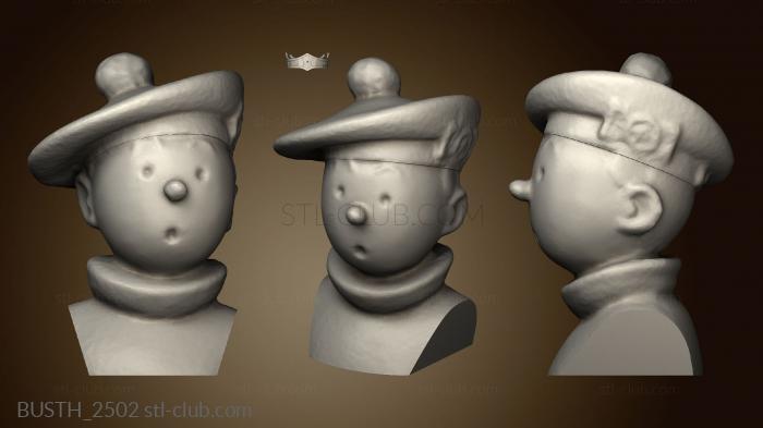 3D model buste tintin ecossais hilaire zvvz reivax (STL)