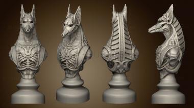 3D model Egyptian Chess Board Undead Knight (STL)