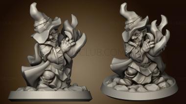 3D model gnome warlock male (STL)