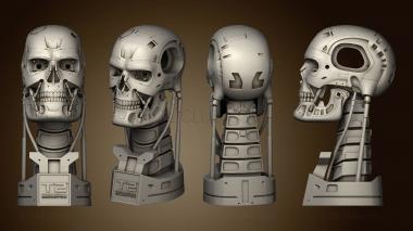 3D model Terminator Skull Eyes hi poly (STL)