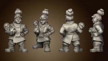 3D model town folks townsfolk (STL)