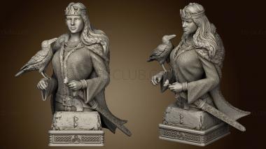 3D model Viking Chess Queen (STL)