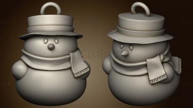 3D model Xmas Baubles the Little Ones Snowman (STL)