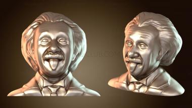 3D модель Альберт Эйнштейн Бюст Язык (STL)